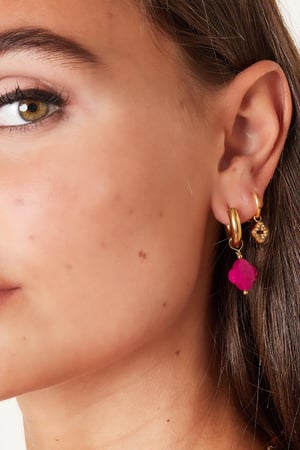 Kleeblatt-Ohrringe - #summergirls-Kollektion Rosa Edelstahl h5 Bild2